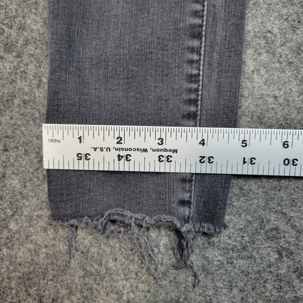Madewell Jeans Womens 26 Gray High Rise Skinny Distressed Hem Minimalist LOT - Picture 12 of 15